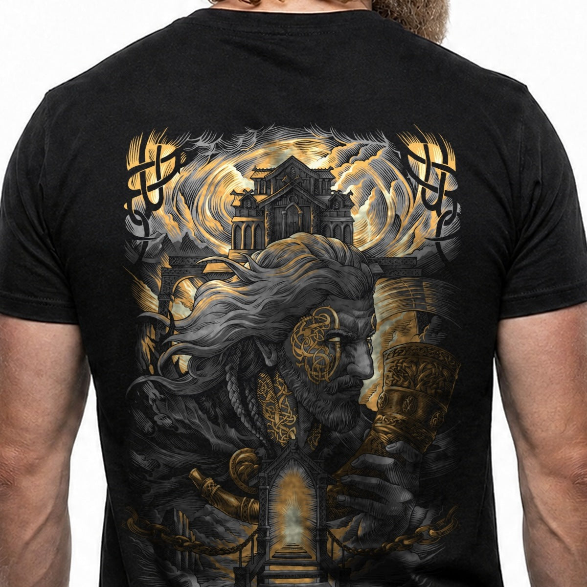 Heimdall Wächter von Asgard – Detail des handgezeichneten Drucks