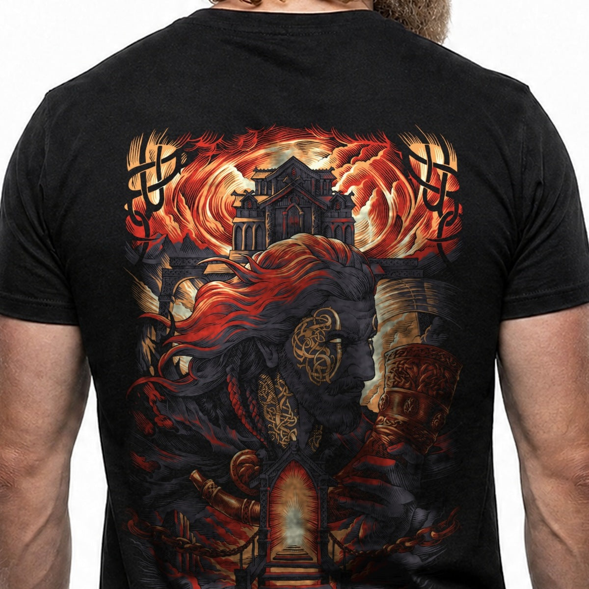 Heimdall Wächter von Asgard – Detail des handgezeichneten Drucks